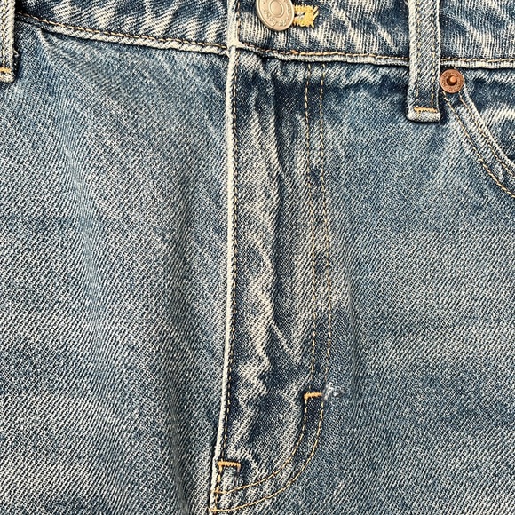 WE THE FREE Distressed Frayed Row Hem Blue Denim Jean Skirt Y2K 30 New With Tag - Picture 10 of 10